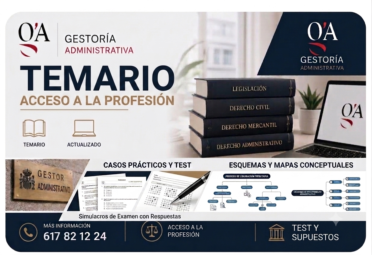 Material supuestos test esquemas resumenes gestor administrativo